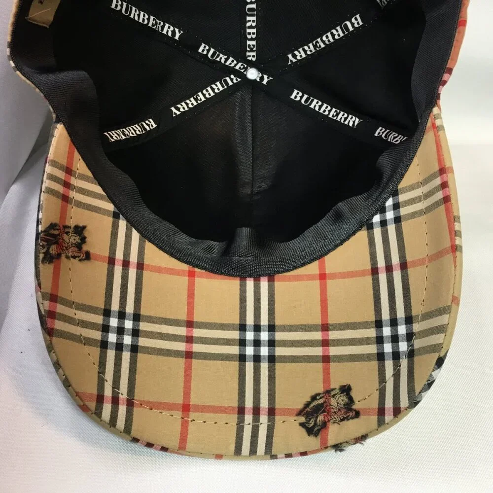 Burberry Adjustable Baseball Cap Leather Adjustable Strap - Perfect Condition - Picture 7 of 8